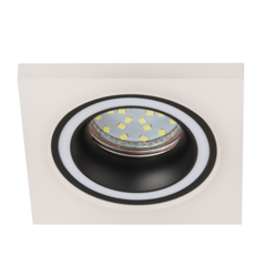 фото Встраиваемый светильник декоративный DK91 WH/BK MR16/GU5.3 белый/черный ЭРА (Б0054361)