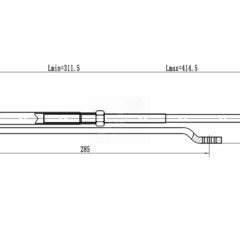 фото Рычаг удлиненный для доводчиков VIZIT-DC503S (Рычаг-503 LONG)