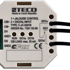 фото Компактный модуль дискретных вх/вых для жалюзи  C-JC-0201B: CIB, 1x привод жалюзи (2xRO с зависимым переключением, локальная функция). 230VAC/16A, 2x DI (TXN 133 69)