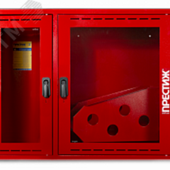 фото Шкаф пожарный навесной с окном ПРЕСТИЖ 840х650х230 красный (ПРЕСТИЖ-02-НОК)