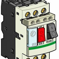 фото Выключатель автоматический для защиты электродвигателей 1-1.6А с комбинированным расцепителем встроенный контактный блок (GV2ME06AE11TQ)