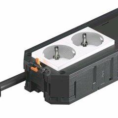 фото Рамка 4-модульная с розетками 2 белые, 2 заглушки 45х45 мм, 250 V, 16 A, 2P+E, штекер WINSTA MIDI (UTC4 W W2)