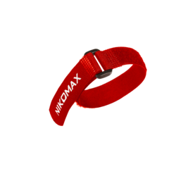 фото Стяжка-липучка с жесткой пряжкой, 290х20мм, красная, 10шт. (NMC-CTV290-20-HB-RD-10)