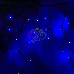 фото Гирлянда профессиональная Айсикл (бахрома) светодиодный 5.6х0.9м черный провод 220В синий (255-243)
