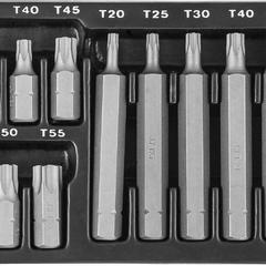 фото Набор вставок-бит 10 мм DR TORX® с переходниками, 15 предметов (S29H4215S)