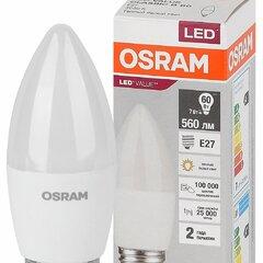 фото Лампа светодиодная LED 7 Вт E27 3000К 560Лм свеча 220 В (замена 60Вт) OSRAM (4058075579446)