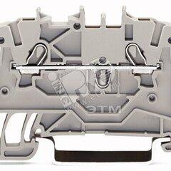 фото Клемма двухпроводная проходная 0.14-1(1.5)мм.кв серая (2000-1201)