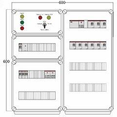 фото Щит управления электрообогревом DEVIBOX HR 9x2800 D330 (в комплекте с терморегулятором и датчиком температуры) (DBR127)