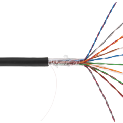 фото Кабель U/UTP 10 пар, Кат.5, одножильный, медный, внешний, PE до -40C, черный, 305м (EC-UU010-5-PE-BK-3)