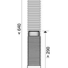 фото Труба для унитаза гофрированная армированная L 290-640 мм D110 мм (70984967)