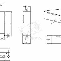 фото Кассета волоконно-оптическая MTP папа 120x32мм 12LC адаптеров цвет синий 12 волокон OS2 10Gig (48098)