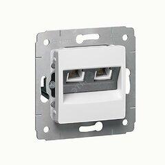 фото Cariva Розетка компьютерная RJ45 UTP категория 6 2 поста белая (773642)