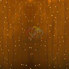 фото Гирлянда профессиональная Светодиодный Дождь 2х3м постоянное свечение прозрачный провод 220В желтый (235-151)