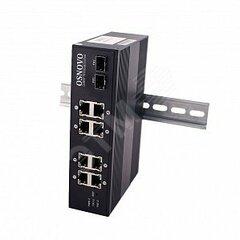 фото Коммутатор промышленный Gigabit Ethernet на 10 портов. Порты 8 x GE (10/100/1000Base-T) + 2 x GE SFP (1000Base-x). (SW-70802/I)