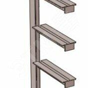 фото Кронштейн полочный прямолинейный С2В15 , без покрытия, 15 полок, L 2170 (П0000012136)