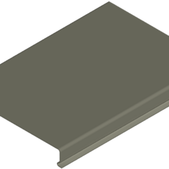 фото Крышка на угол внешний боковой осн.400 отвод осн.400 S=0,7мм оцинк. (СSTGOM.40.40.07)