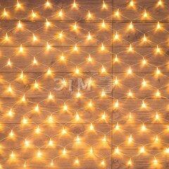 фото Гирлянда домашняя Сеть 1,5х1,5м, прозрачный ПВХ, 150 LED ТЕПЛЫЙ БЕЛЫЙ (215-126)