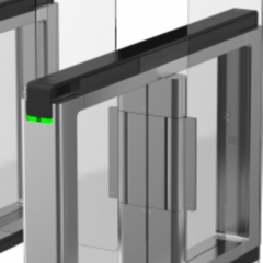 фото Турникет распашной, центральная часть проходной зоны, двухстронний проход по картам и лицам (DS-K3B802X-M/MPg-Dg65H16)