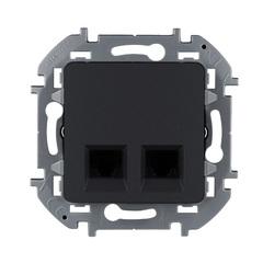 фото INSPIRIA розетка двойная RJ 45  категория 5e  UTP  антрацит (673838)