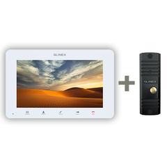 фото Комплект, видеодомофон + вызывная панель SLINEX SM-07MHD White + ML-16HD Black
