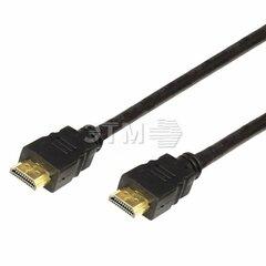 фото Кабель HDMI - HDMI с фильтрами,  3 м (GOLD) (PVC пакет) (etm17-6205)