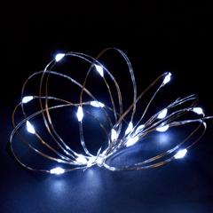 фото Гирлянда роса 2м 20 светодиодов белый свет IP20 прозрачный шнур 0,3м 2АА (LGDB500-2-020-02-T-B-20)