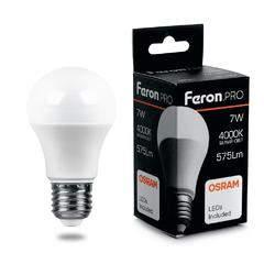 фото Лампа светодиодная LED 7вт Е27 белый Feron.PRO (LB-1007)