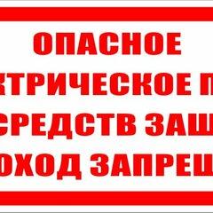 фото Опасное электрическое поле без средств защиты     проход запрещен