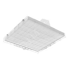 фото Светильник светодиодный для образ.учрежд.спортивный 2.0 ДПО 595*620*65мм IP40 42 ВТ 4000К с опал рас. с защит. сеткой Вартон (V1-E0-00024-01OP0-4004240)