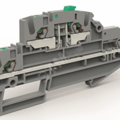фото Двухуровневая клемма с размыкателем на 2,5 кв.мм (ZEFDS210GR)