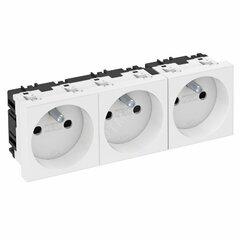 фото Розетка тройная 0° французский стандарт 250 В 16A (оранжевый) (STD-F0 ROR3)