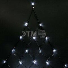 фото Гирлянда профессиональная Сеть 2х2х1.5м,  свечение с динамикой, черный ПВХ, 136 LED, 230 В, цвет: Белый (215-005)