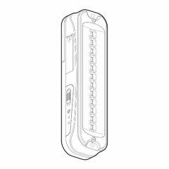 фото Светильник светодиодный аварийный непостоянный DPA-101-1-20 12LED 6ч IP20 NiCD (20/800) ЭРА