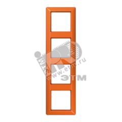 фото Рамка 4-я для горизонтальной/вертикальной установки  Серия- AS550  Материал- термопласт  Цвет- оранжевый (AS584BFO)