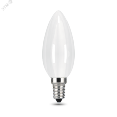 фото Лампа светодиодная LED 9 Вт 590 Лм 3000К теплая Е14 Свеча milky Filament Gauss (103201109)