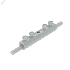 фото Четырехболтовой сквозной соединитель прутка ? 5-10мм. Метизы 4xM8x10. Термодиффузионное цинкование (MA0067)