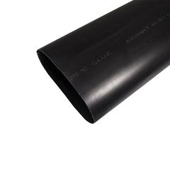 фото Термоусаживаемая трубка клеевая 180,0 58,0 мм, (3-4-1) черная, упаковка 1 м (etm26-0180)