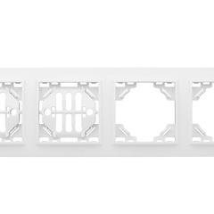 фото Рамка Минск 4-местная горизонтальная белая Basic (ERM-G-304-10)