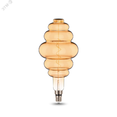 фото Лампа светодиодная LED 6 Вт 420 Лм 2400К теплая Е27 Honeycomb golden flexible Filament Gauss (158802006)