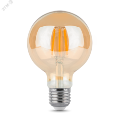 фото Лампа светодиодная LED 6 Вт 620 Лм 2400К Е27 G95 golden диммируемая Filament Gauss (105802006-D)