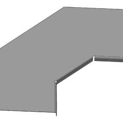 фото Крышка секции угловой КНЛ-У20 УТ1,5, оцинкованный лист(толщина покрытия 10 -18 мкм), S1,5 (П0000006541)