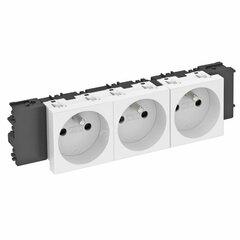 фото Розетка тройная 0° Modul45connect французский стандарт 250 В 16A (черный) (STD-F0C SWGR3)