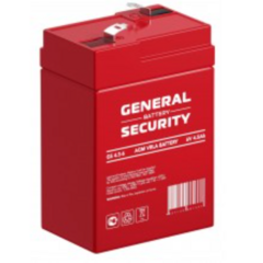 фото Аккумулятор GS 6В 4,5Ач (GS4.5-6 GENERAL SECURITY)