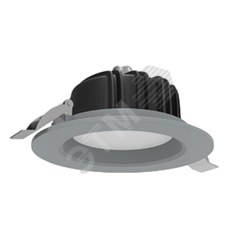 фото Светильник светодиодный ВАРТОН Downlight круглый встраиваемый 230*84 40W 4000K IP54 RAL7045 серый   матовый (V1-R0-H0084-10000-4404040)