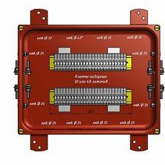 фото КС-40 с заглушками (8шт. металлических заглушек) ЗЭТА коробка клеммная