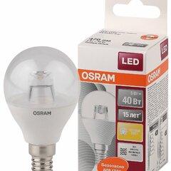 фото Лампа светодиодная LED 5Вт Е14 2700К  470лм шар 230V FR P (замена 40Вт) OSRAM LS (4058075318274)