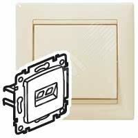 фото VALENA Розетка компьютерная RJ45х1 в рамку категория 5е слоновая кость (774130)