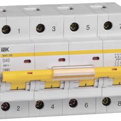 фото Выключатель автоматический четырехполюсный 40А D ВА47-100 10кА (MVA40-4-040-D)