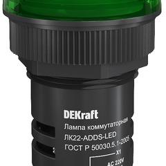 фото Лампа ADDS 22мм зеленая LED 220В (25002DEK)