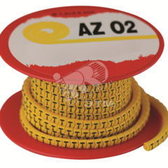 фото Кольцо маркировочное (0) 1.3-2.5мм. черное на желтом (AZO200BY)